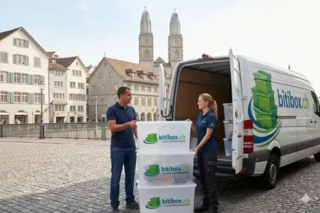 Lieferung von wiederverwendbaren Umzugsboxen in Zürich